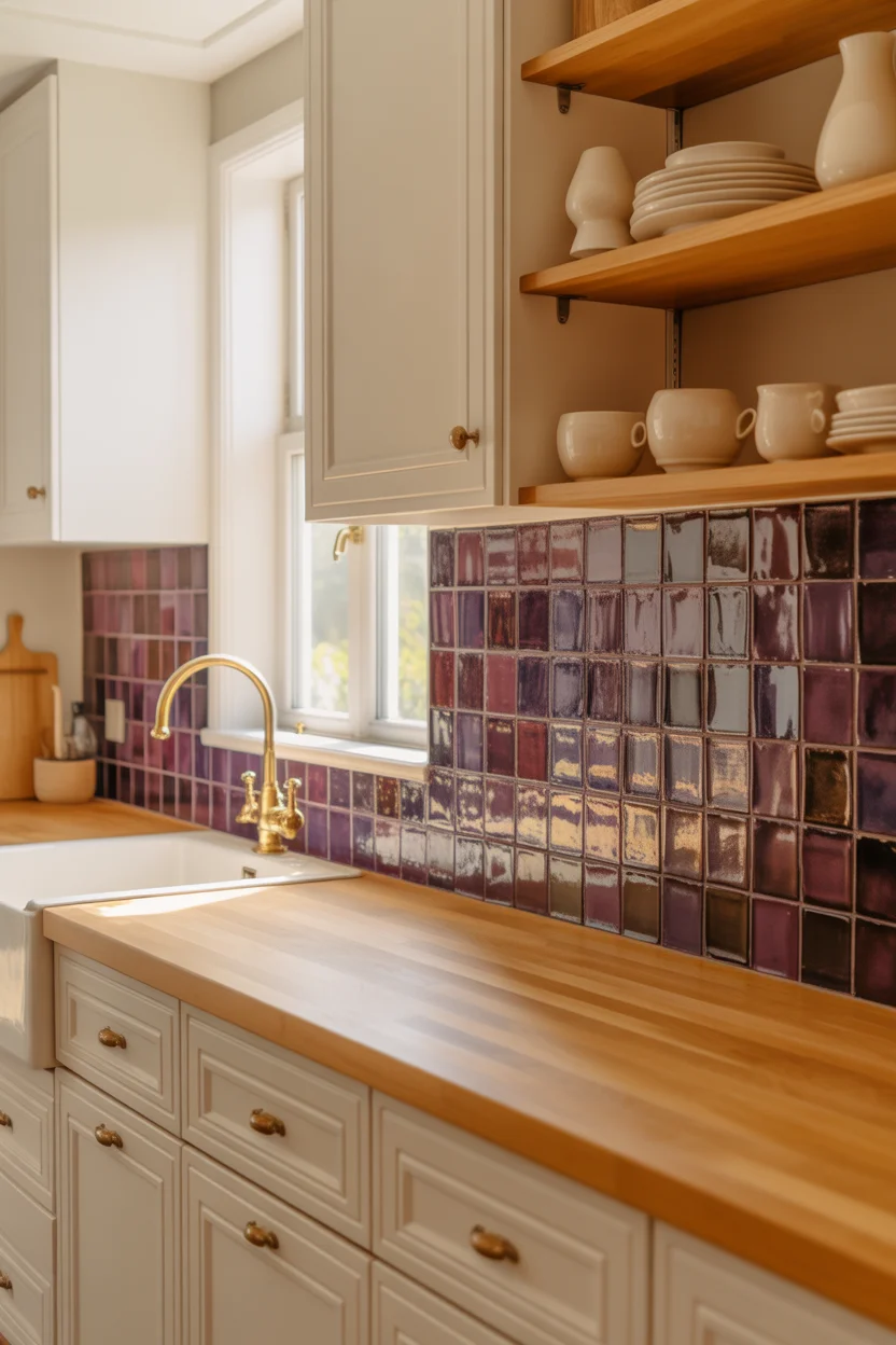 Aubergine Backsplash Tile