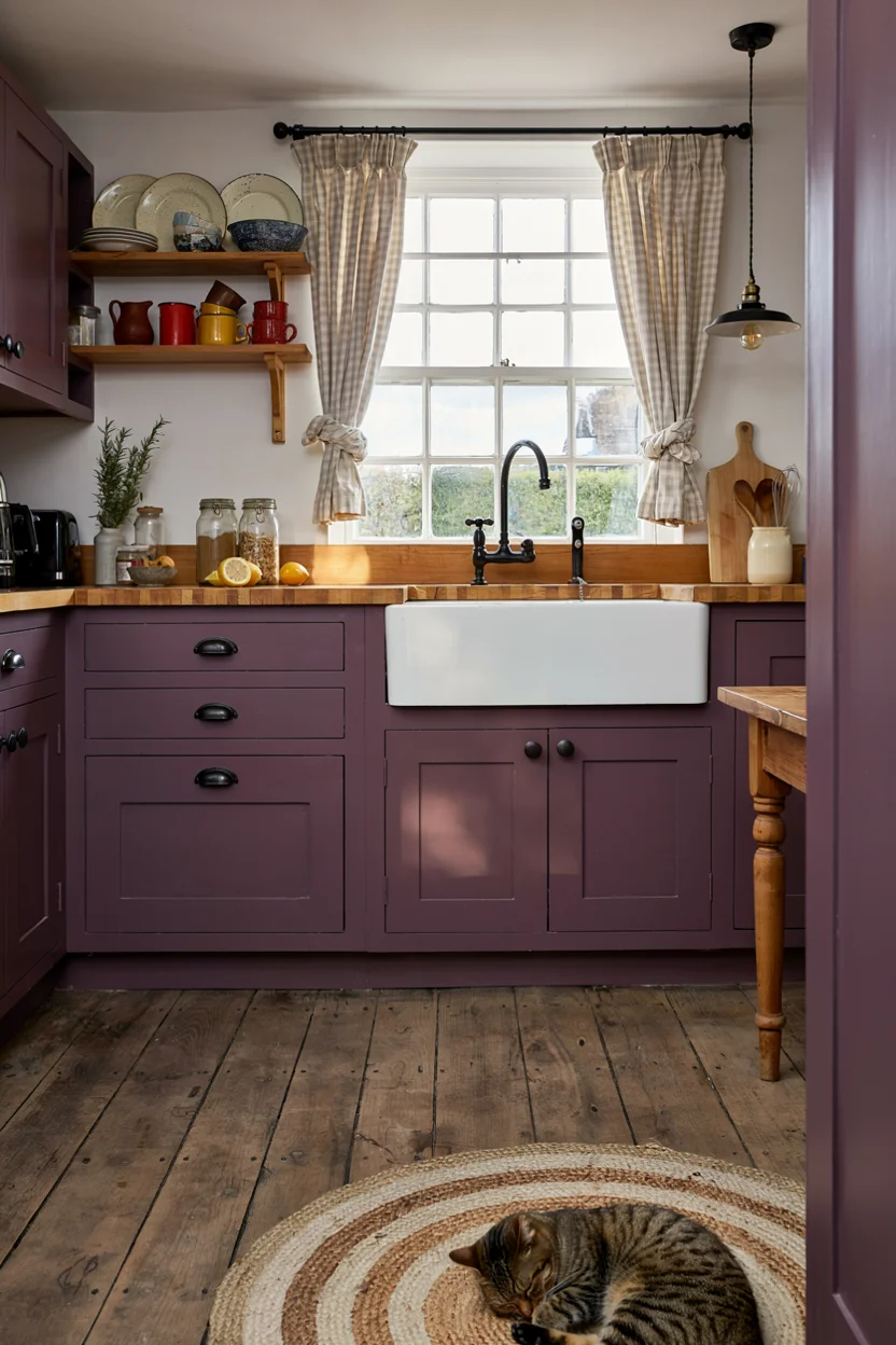 Aubergine Farmhouse Kitchen