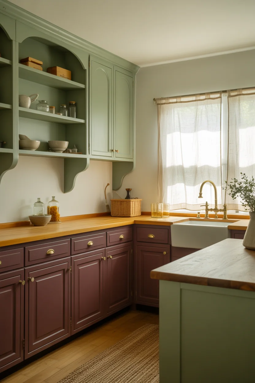 Aubergine and Sage Green Combo