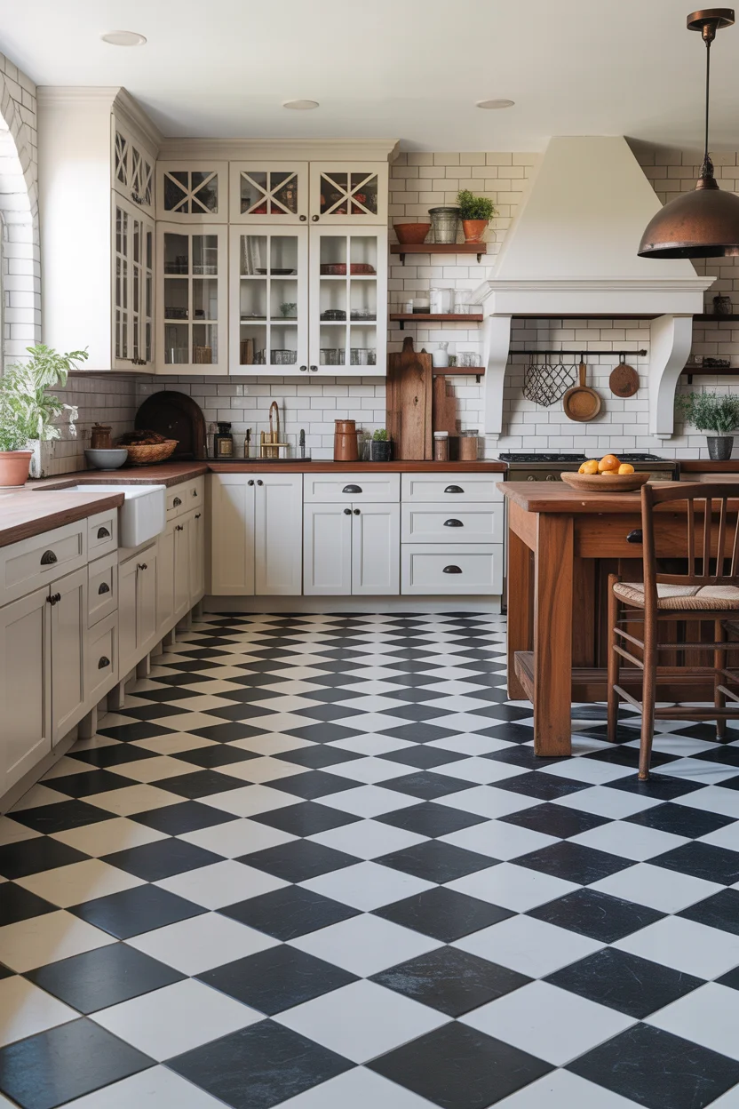 Checkered or Patterned Floor Tile