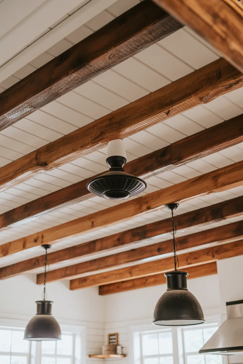 Exposed Wood Ceiling Beams