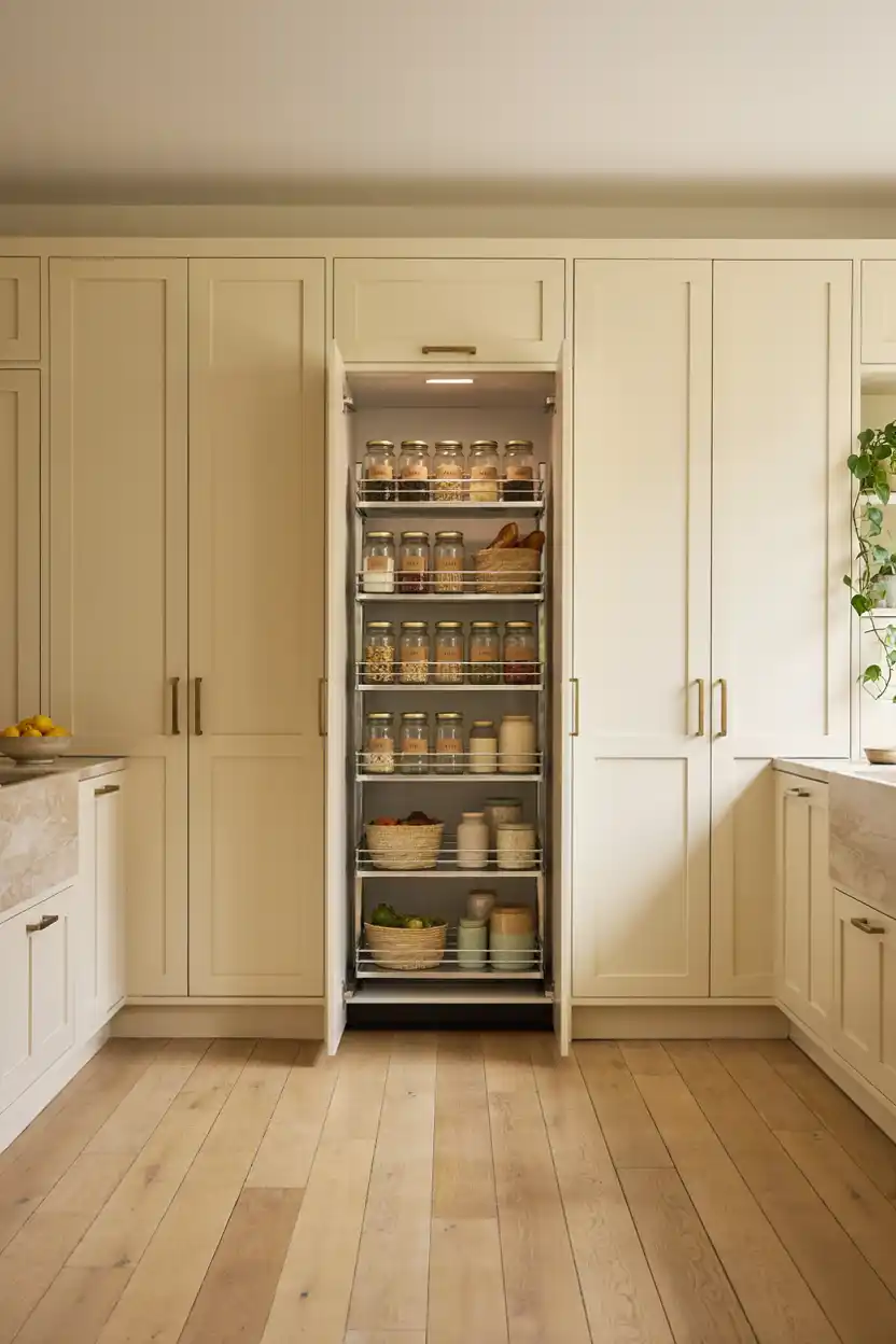 Full-Height Pantry Closed Cabinets