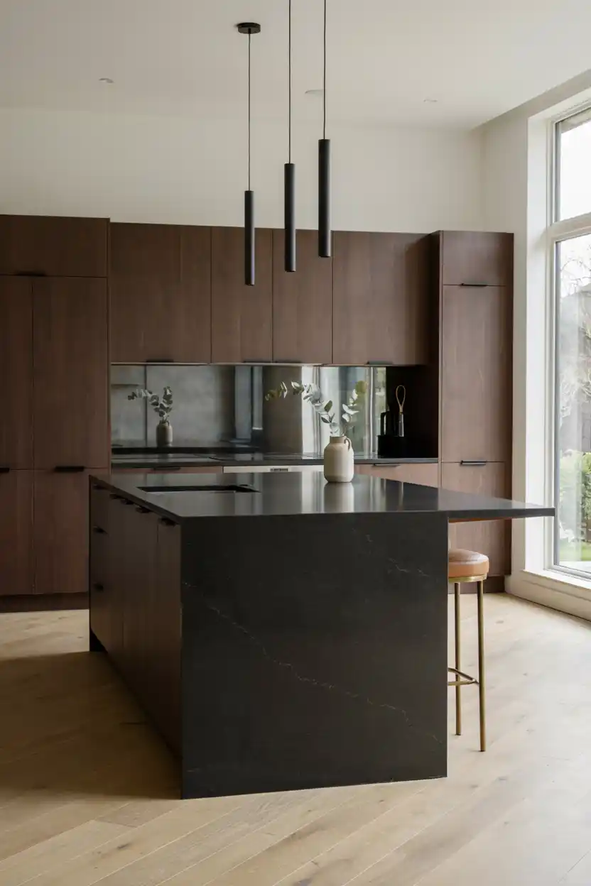 Mirrored Glass Backsplash