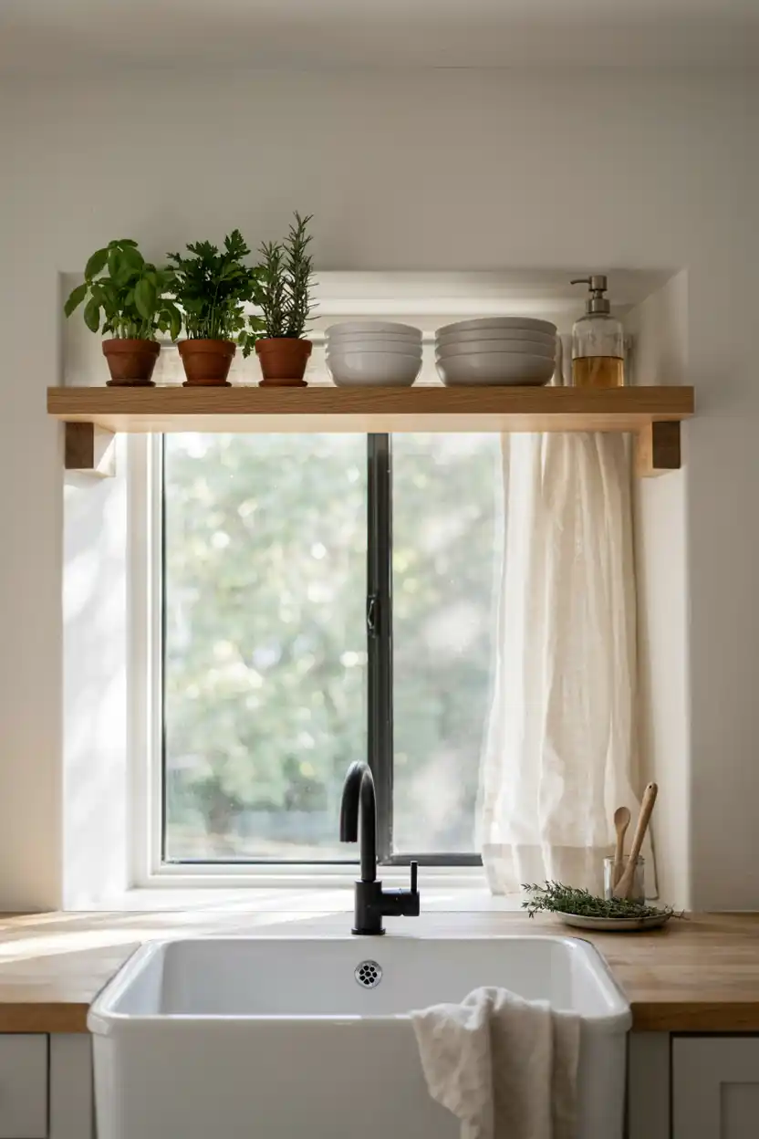 Open Shelving Above the Sink