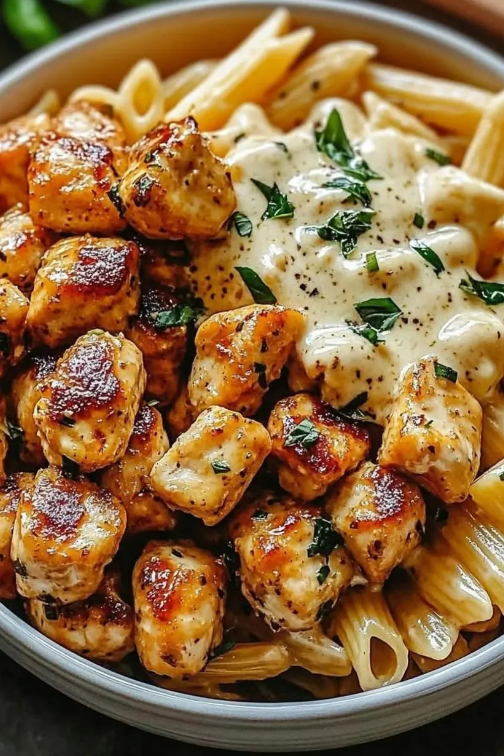 garlic butter honey paremesan chicken penne